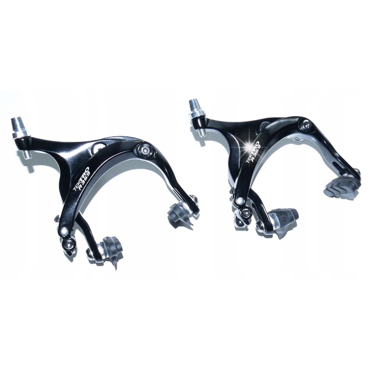 Hamulce TEKTRO R369, 55-73mm, cu brate lungi, sistem Dual Pivot, culoare neagra, set complet