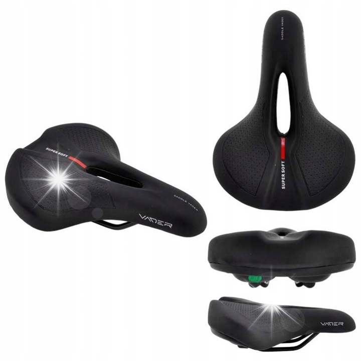 Nyereg VADER IB-VD850D-01, fekete, 250x185mm, SUPER SOFT NOPRESSURE XPERIENCE technológia