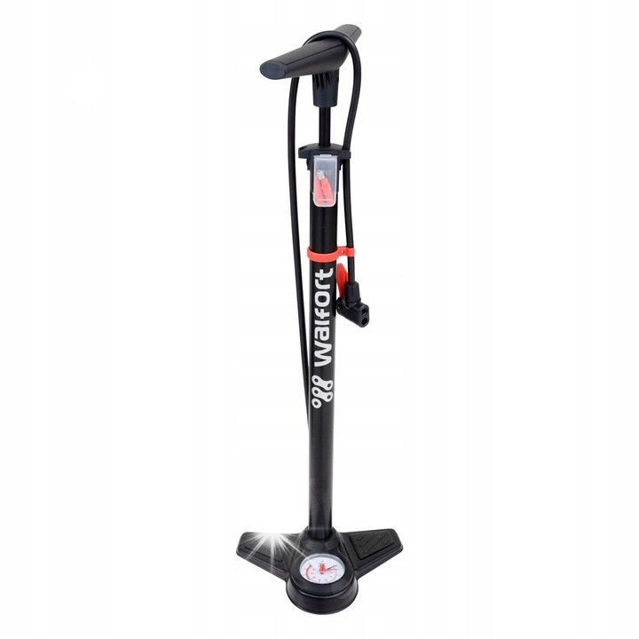 Pompa bicicleta Walfort, model cu manometru, 7 bar, stabila, inaltime ajustabila