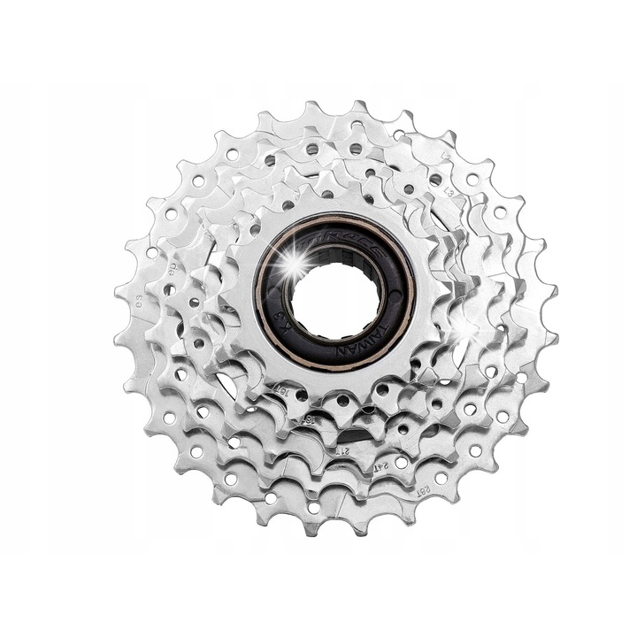 Pinion bicicleta Sunrace MFM206DS 6 viteze 14-28T, argintiu, 1,37"x24T