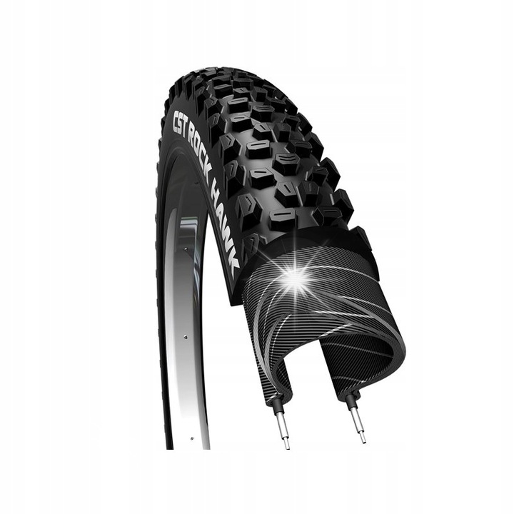 Cauciuc bicicleta CST Rock Hawk 29"x2,40", C-1844, 27TPI, negru