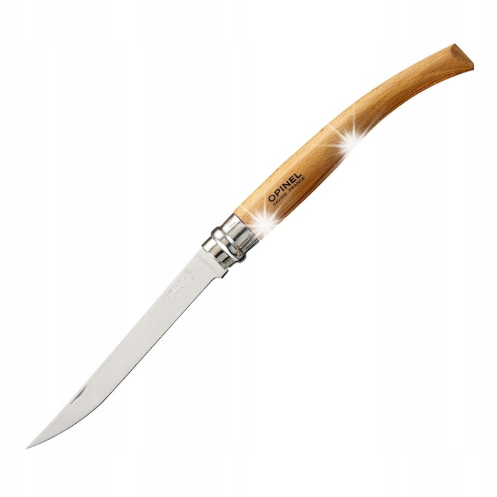 Cutit pliabil Opinel Slim 12, otel inoxidabil, lemn de fag, 12,5cm