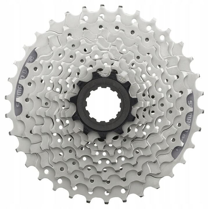 Caseta pinioane bicicleta Shimano CS-HG201 9rz 11-34, argintie, tehnologie HYPERGLIDE