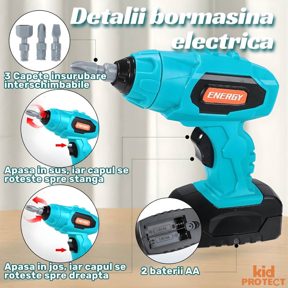 Trusa de Scule Copii Kidprotect® Meister Kid, Autofiletanta