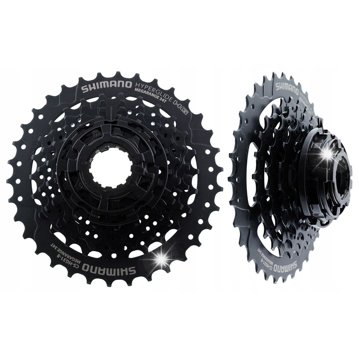 Shimano Altus CS-HG31 kerékpár kazetta, 11-34T, 8 sebességes, acél, fekete