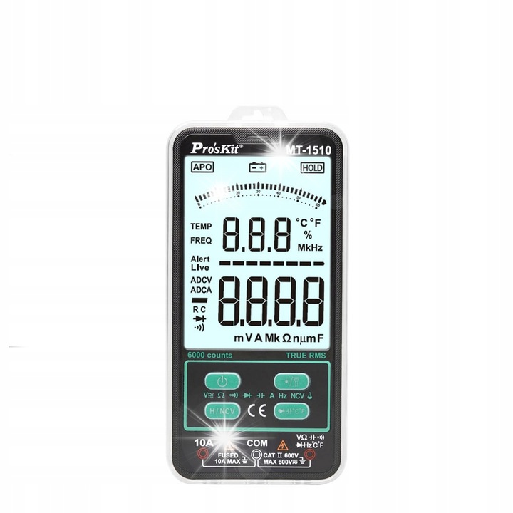 Miernik universal MT-1510, True RMS, 6000, masurare temperatura, 6V-600V, 10A, 149.00zl