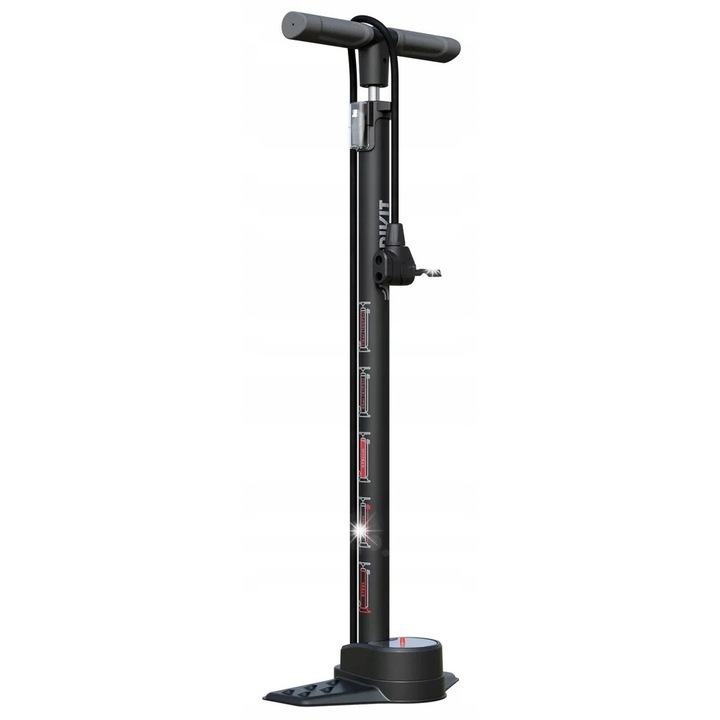 Pompa de aer NewCential XL, 8 bar, cu manometru, neagra, 25x25x75,5cm