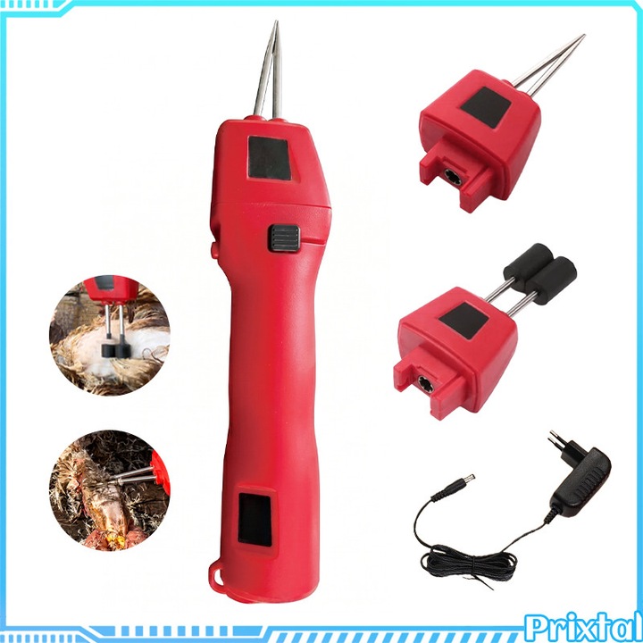 Elektromos tollazateltávolító készülék, 2 cserélhető fej, Töltővel együtt használható, 15000 RPM motor, 7500mAh akkumulátor, IPX3, +40% hatékonyság, csirke, kacsa, háztartási és professzionális használatra