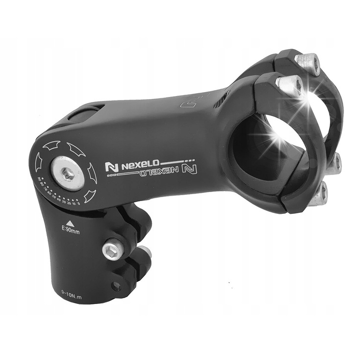 Kormányszár Nexelo AHEAD 0-90°, alumínium, 31,8mm, 90mm, fekete