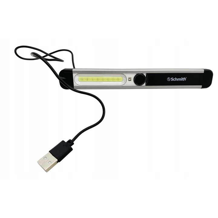 Lanterne mini Schmith SL-LWM, 3W COB LED, 120 lm, 500 mAh akkumulátor, USB, fém + műanyag