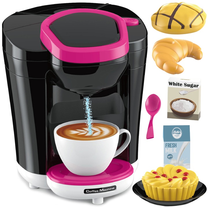 Espressor de cafea pentru copii, Gotel, set cu accesorii, 14,5x13x18cm, multicolor