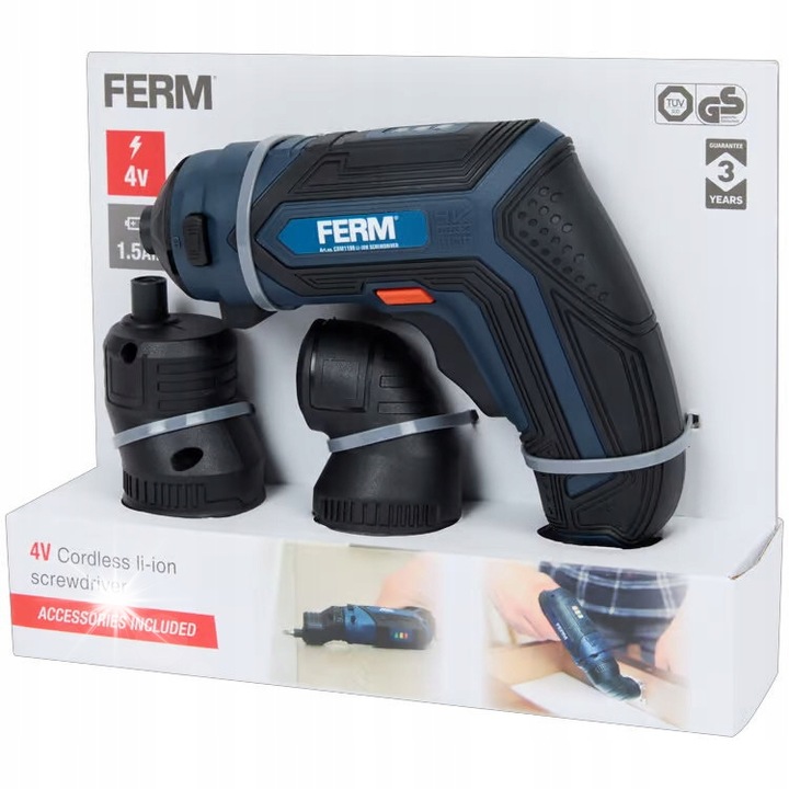 Винтоверт Ferm CDM1198, 4V, 1,50 Ah, 4 Nm, 0,30 kg