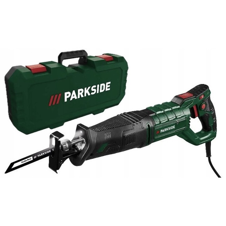 Fierastrau electric Parkside PFS 850 C3, 850W, 28mm, verde-negru, cu valiza, set cu 2 bricege