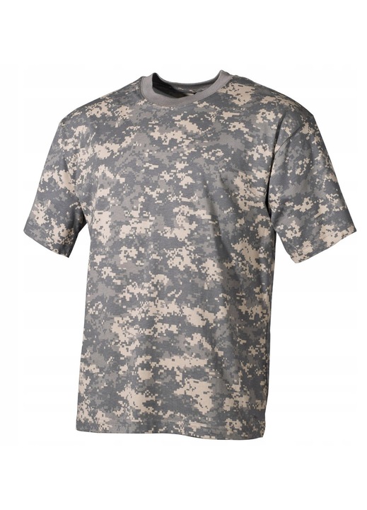 Férfi póló, MFH, AT Digital Camo, pamut, szürke, rövid ujjú, 2XL INTL