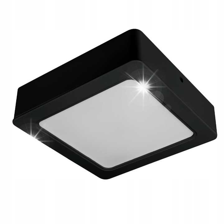 LED плафон 18W 1900lm 3000K-6500K квадратен, черен, 145x145x2,5mm, 2 в 1