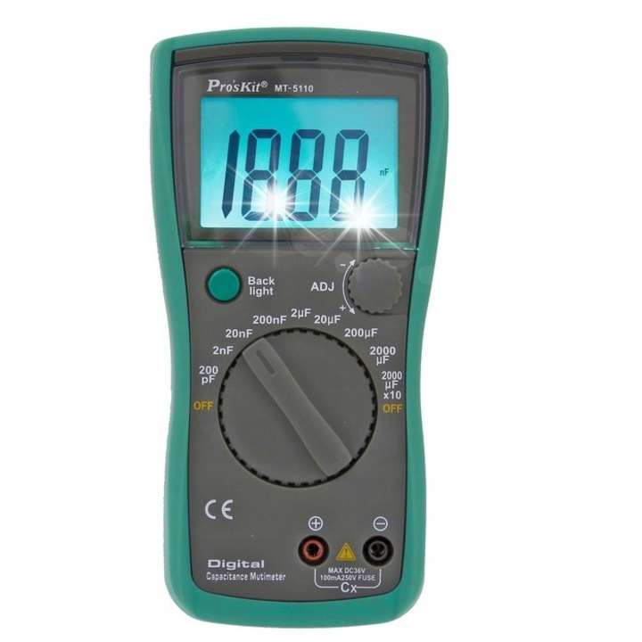 Proskit MT-7602 optikai teljesítménymérő, 650nm, 600m, 105x52x34mm, készlet használati utasítással