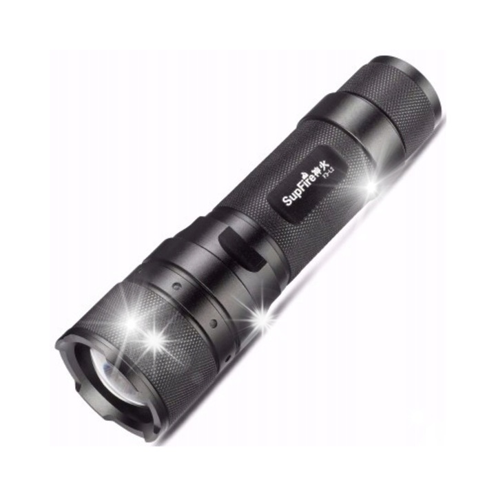 Фенер Superfire F3-L2, 570lm, 260m, алуминий, комплект с акумулатор 18650 и зарядно устройство