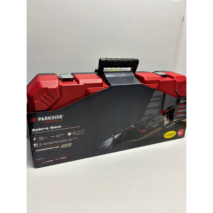 Fierastrau electric Parkside Performance, 1250W, 32mm, cu lampa LED, in cutie de depozitare