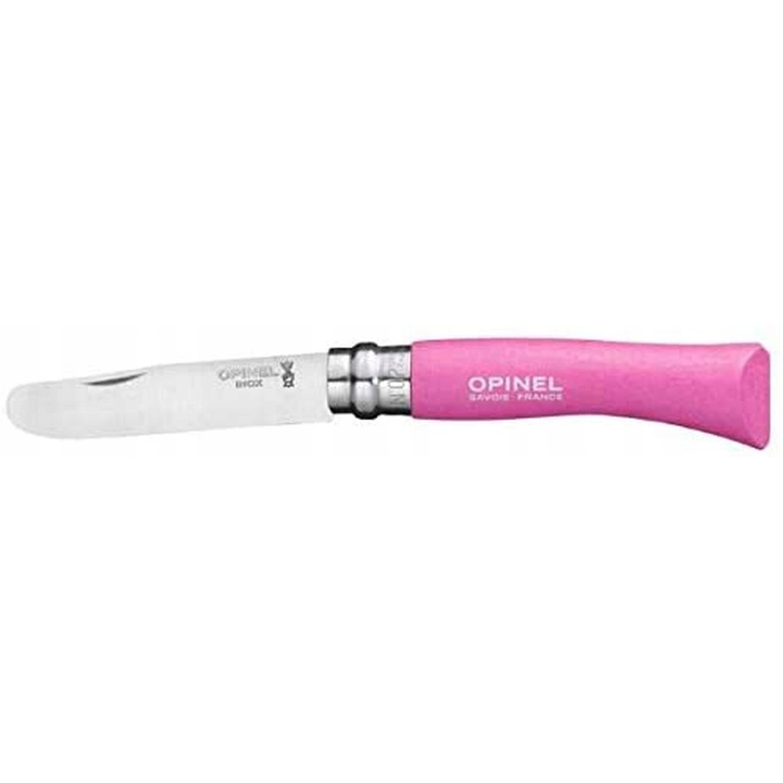 Cutit pliabil My First Opinel Fuchsia 07, otel inoxidabil, lemn de fag, 175mm