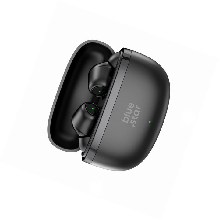 Casti wireless TWS Blue Star cu ANC si ENC, negre, pentru Huawei P30 Pro