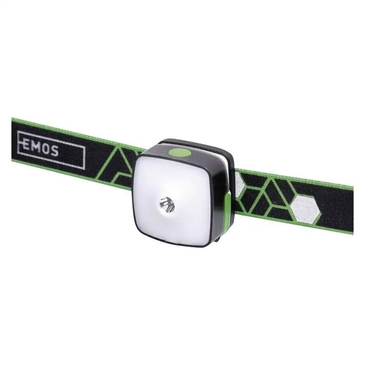 LED челник CREE 3W, 110 lm, 850 mAh, черно-бял, комплект със захранващ кабел