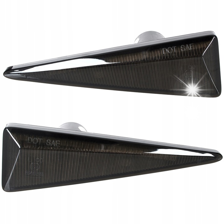 Set 2 semnalizatoare LED dinamice pentru Renault, negru fumuriu, IP67