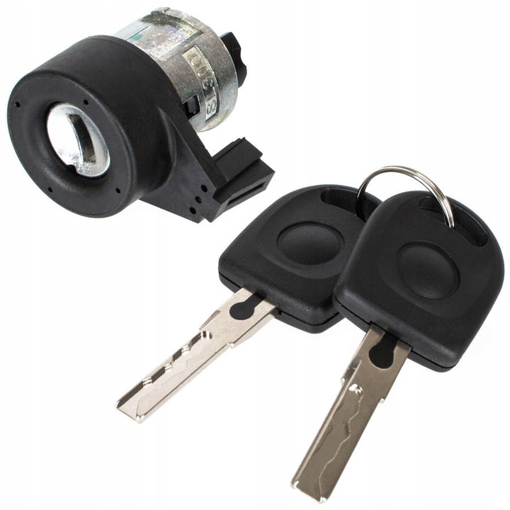 Gyújtáskapcsoló henger Dlaauta 3B0905955E/3B0905855G/3B0905855C, kompatibilis VW Golf IV, Passat B5, Polo 9N, Transporter T5, Audi A3/A4 B6, cserealkatrész, fekete, 1 szett (2 db)