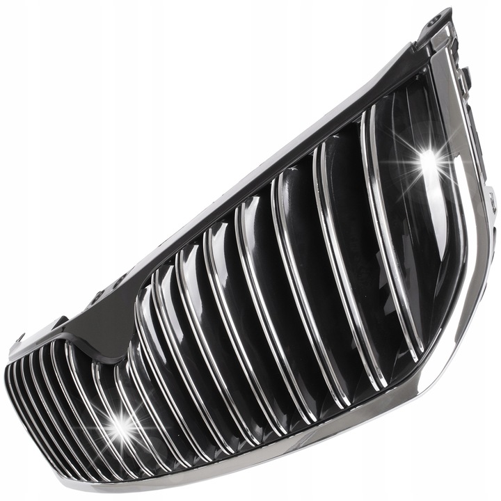 Atrapa grill Skoda Superb II 2008-2013, crom, negru, 3T0853668A