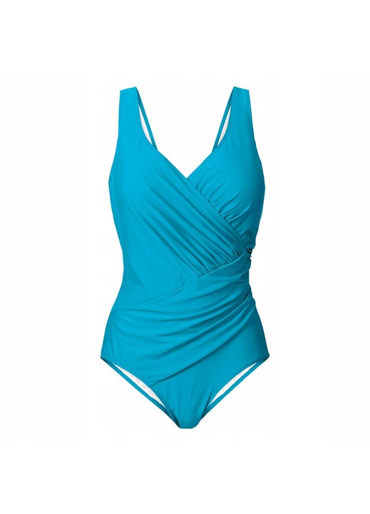 Costum de baie, modelator, dintr-o singura piesa, turcoaz, pentru dama, 2XL INTL