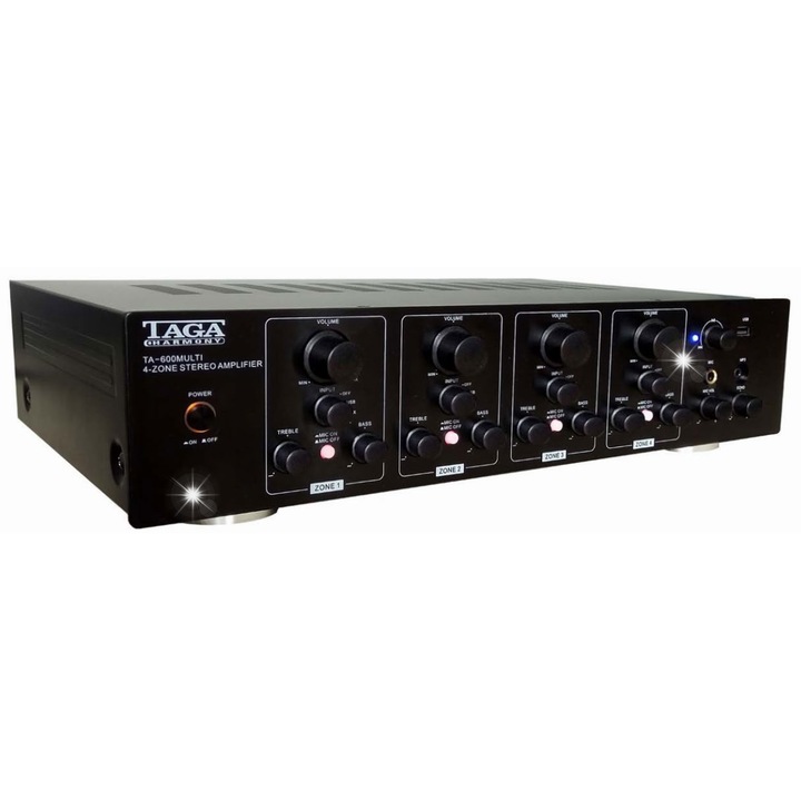 Amplificator Taga Harmony TA-600, 4 zone, 2x16W RMS, 10.7x43x31cm, outlet