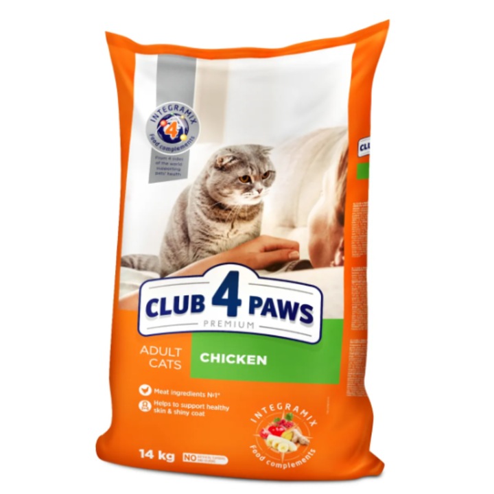 Hrana uscata Club 4 Paws Premium Economy Pack, cu pui, pisici adulte senioare, 7+ ani, 8 x 900g, 7.2 kg