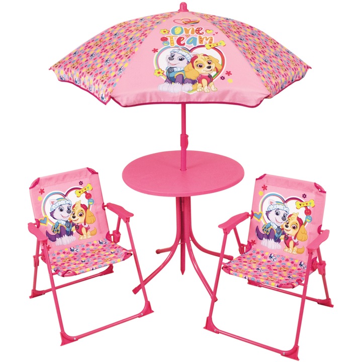 Set de 2 scaune și masă PAW Patrol, Skye, roz, 53x38,5x37,5cm