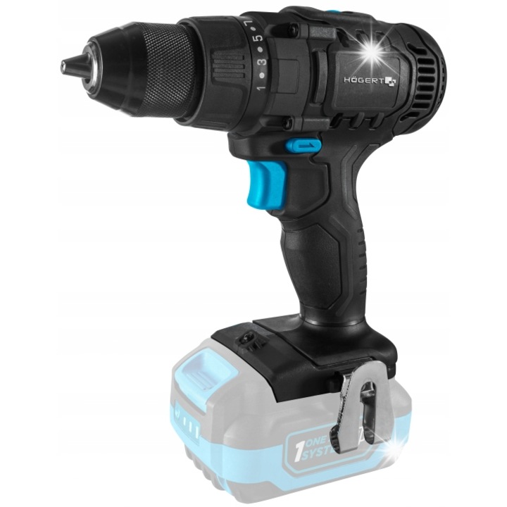 Masina de gaurit si insurubat, Hoegert, 18V, 2 viteze, 50Nm, set complet