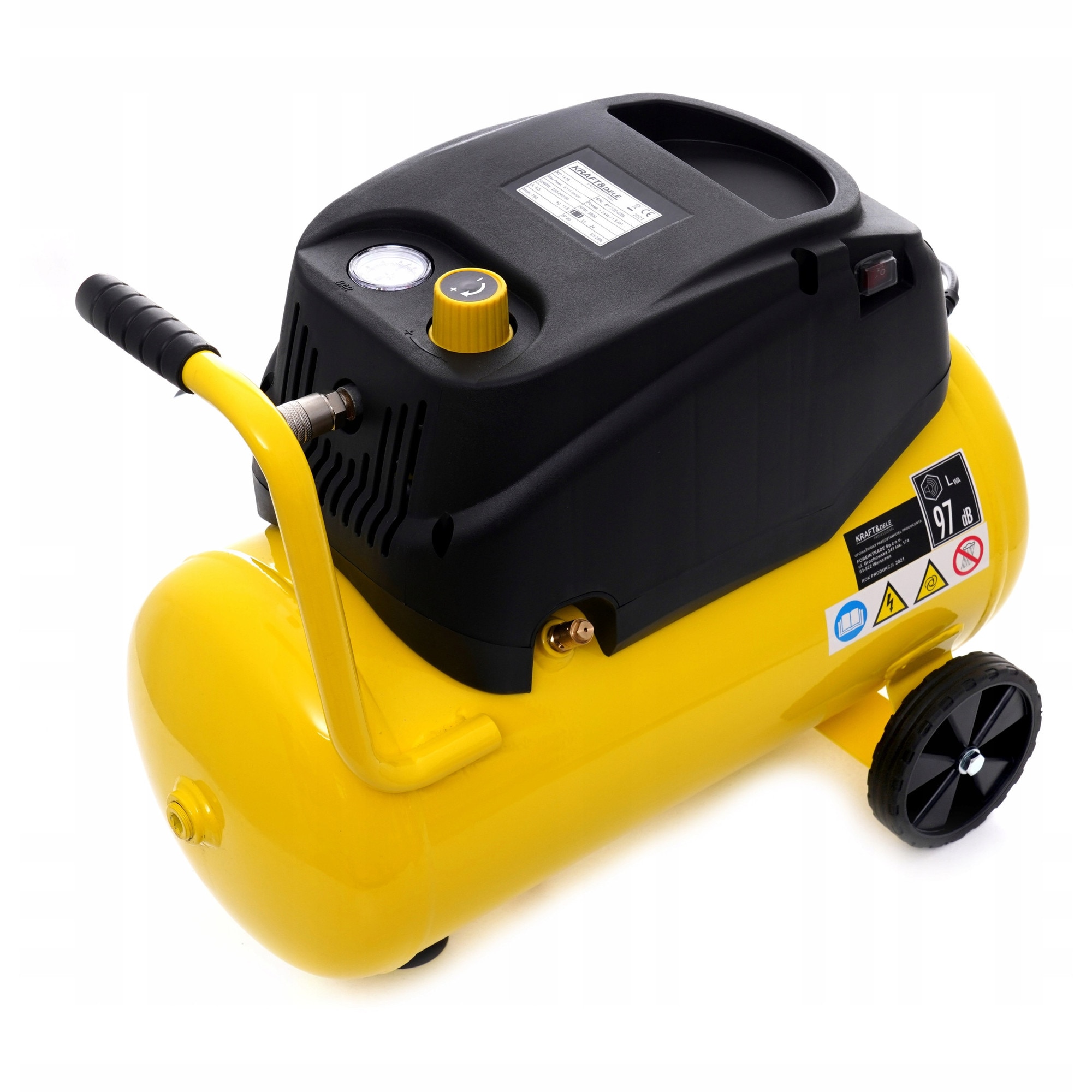 Compresor fara ulei Kraft&Dele KD1416, 24L, 8bar, 1.1kW, mobil - eMAG.ro