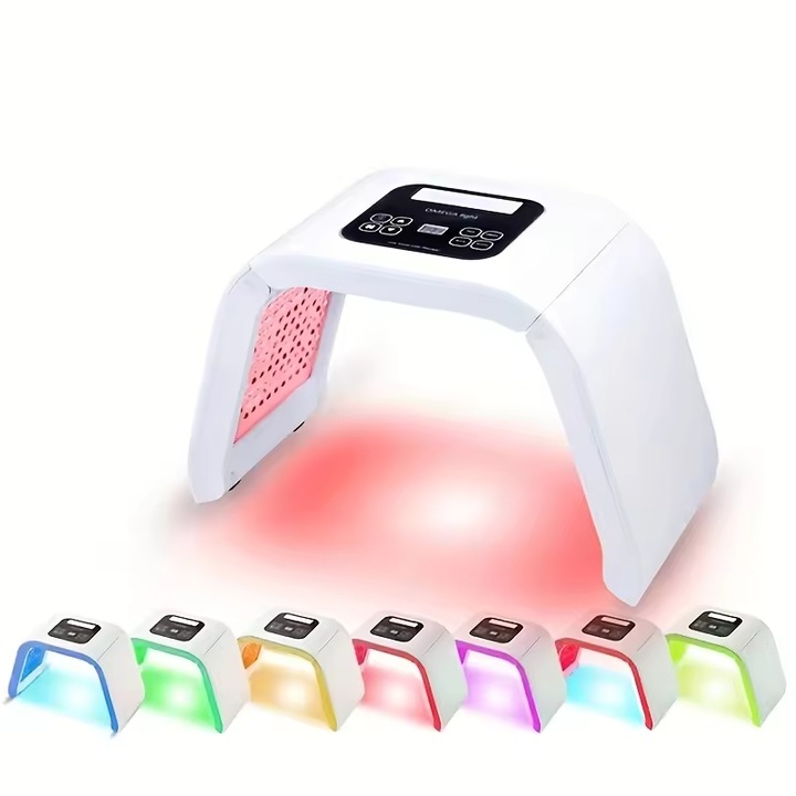 LED arc fototerápiás készülék, 7 színű fotonterápia, Lifting, Anti-age, Anti-Acne, 287 LED dióda