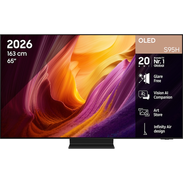 Televizor SAMSUNG OLED 65S95H, 163 cm, Smart, 4K Ultra HD, 165Hz, Clasa F (Model 2026)