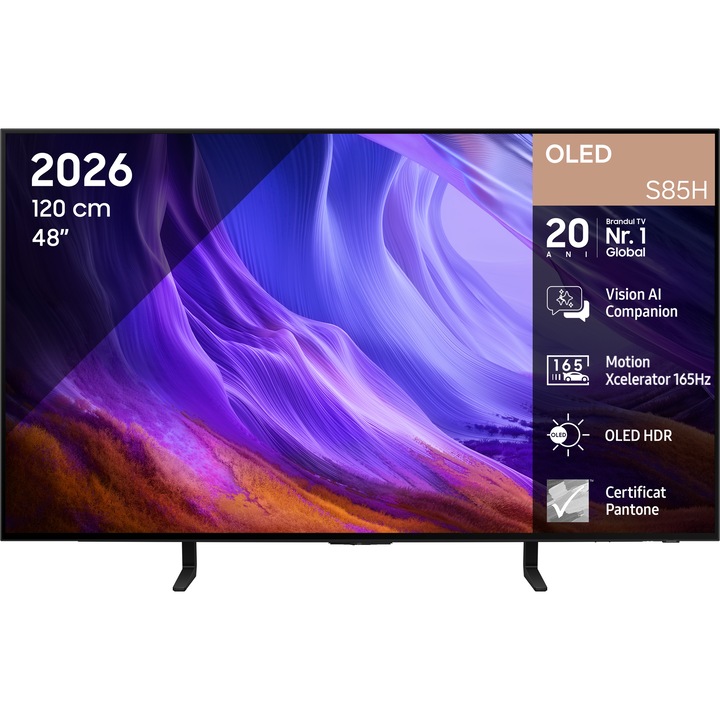 Телевизор SAMSUNG OLED 48S85H, 48" (120 см), Smart, 4K Ultra HD, 120 Hz, Клас G (Модел 2026)