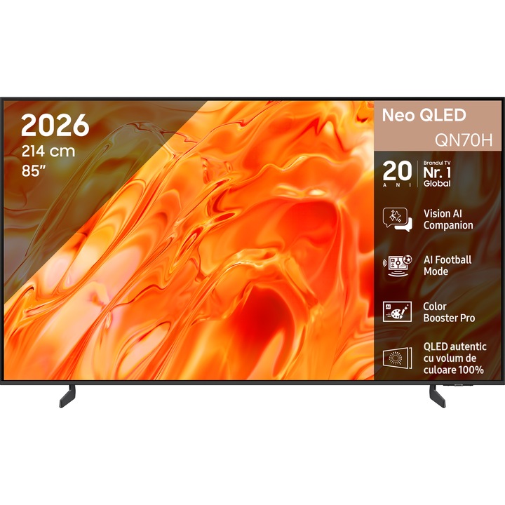 Телевизор SAMSUNG MiniLED Neo QLED 85QN70H, 85" (214 см), Smart, 4K Ultra HD, Клас E (Модел 2026)