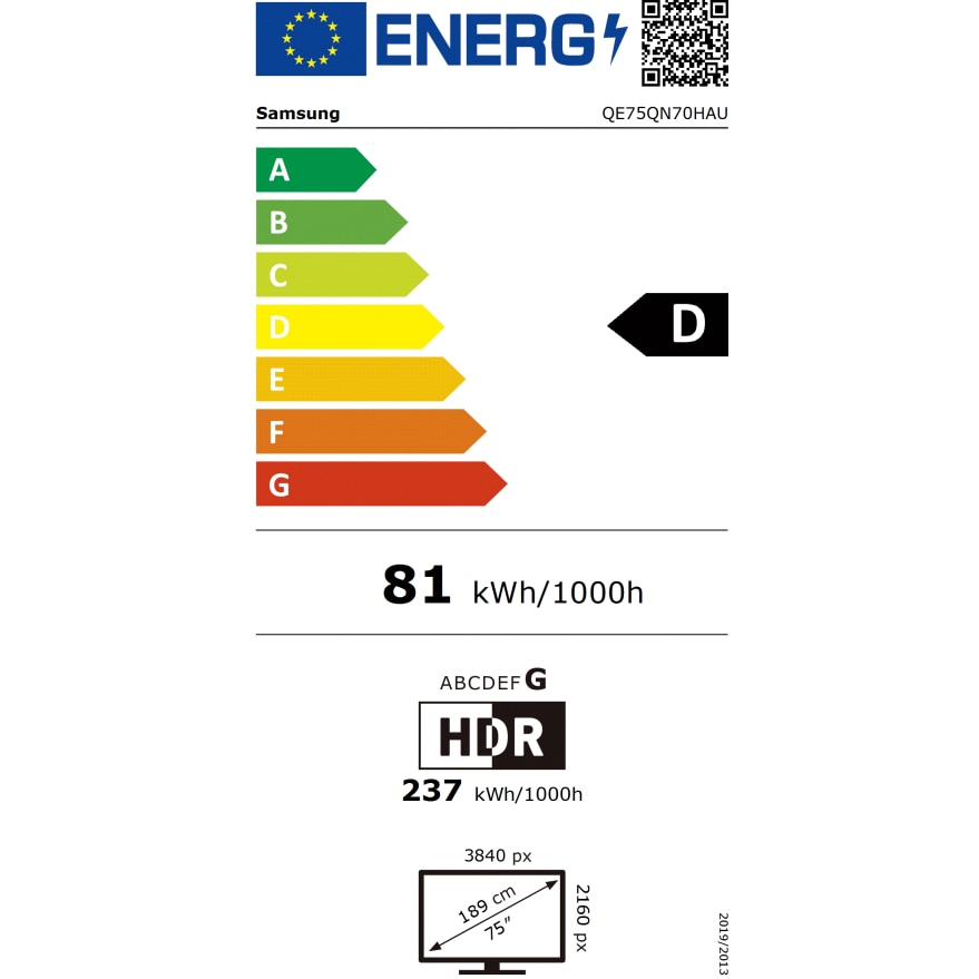 Televizor SAMSUNG MiniLED Neo QLED 75QN70F, 189 cm, Smart, 4K Ultra HD, Clasa D (Model 2026)