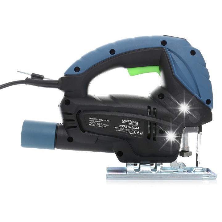 Elektromos fűrész Kraft Dele KD1674-Z, 800W, 80mm, 0-45 fok, 230V, komplett készlet