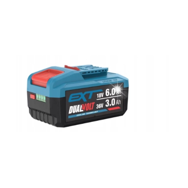 Acumulator Erbauer 6Ah 18V/3Ah 36V, 148.5x80x80mm, poliamid, multicolor