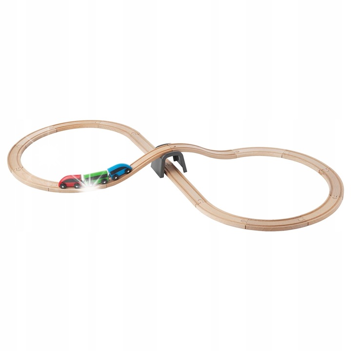 Trenulet de jucarie, IKEA LILLABO, 20 elemente, multicolor, 3 ani+