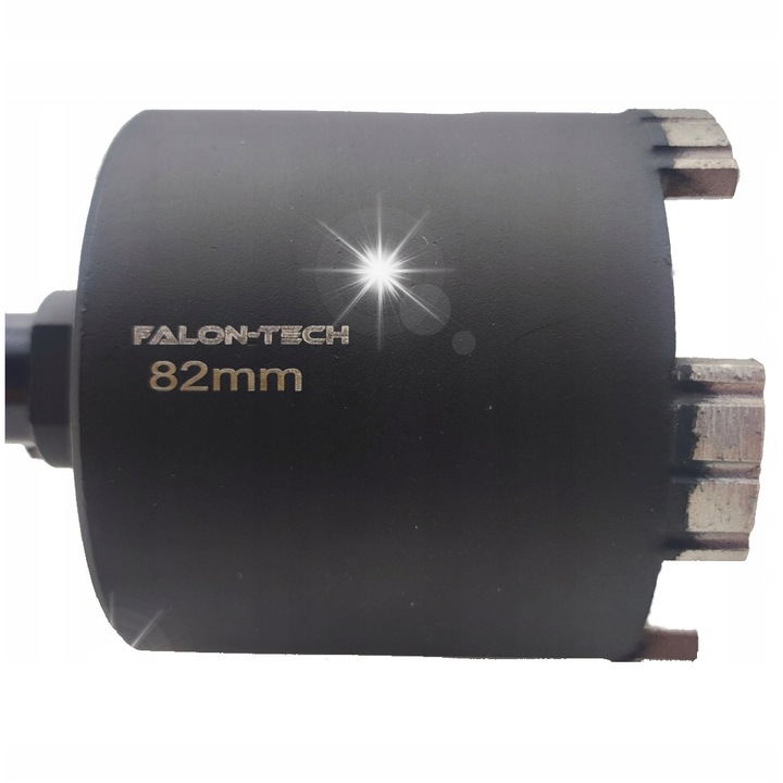 Gyémánt lyukfűrész készlet 82mm, Falon-Tech, 5 szegmens, SDS-PLUS adapterrel