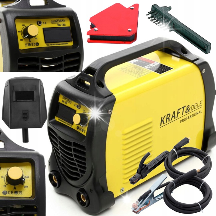 Инверторен заваръчен апарат IGBT 330A, KRAFT&DELE, 30-330A, 440x230x295mm, пълен комплект