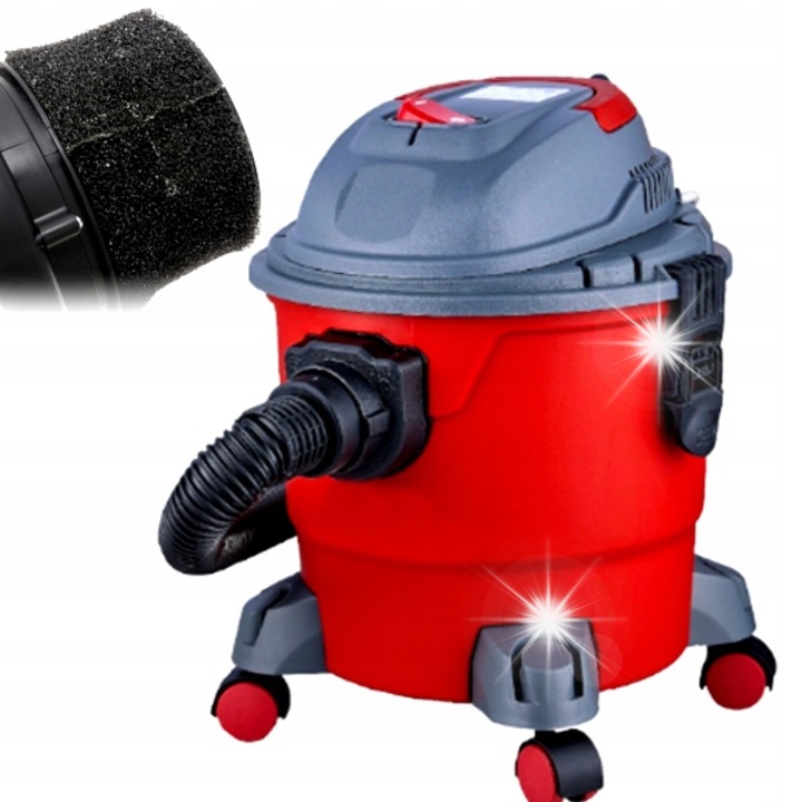 Индустриална прахосмукачка 15L, KD474, 1200W, 1,5м, 32x32x42см, пълен комплект