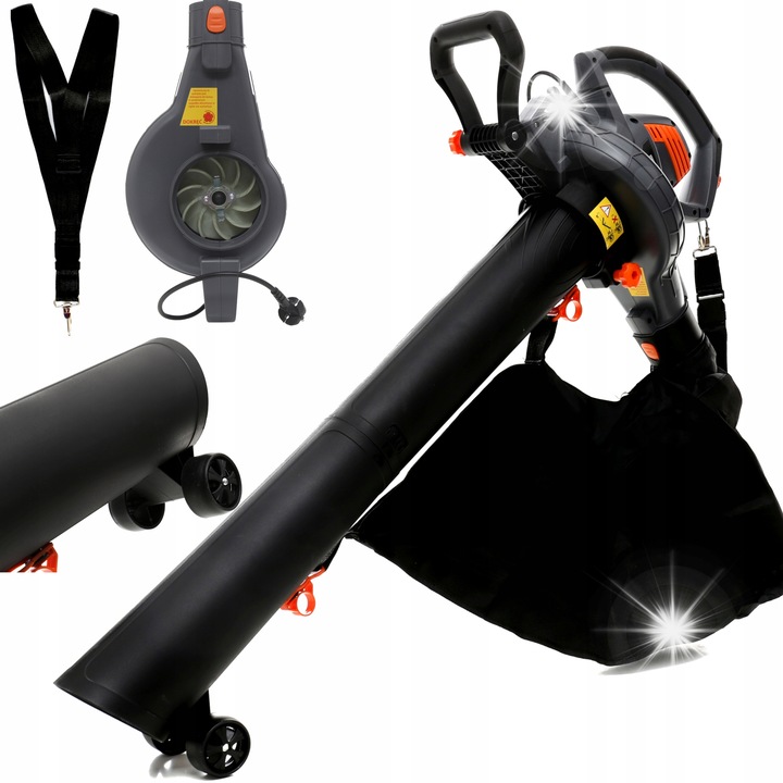 Kraft&Dele KD5141 levélszívó és -fúvó, 3600W, 45L, többszínű