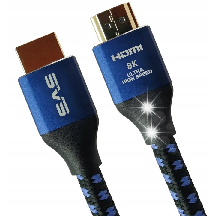 Кабел HDMI SVS Ultra 2м, 8K Ultra High Speed, 48 Gb/s, съвместим с ARC/eARC
