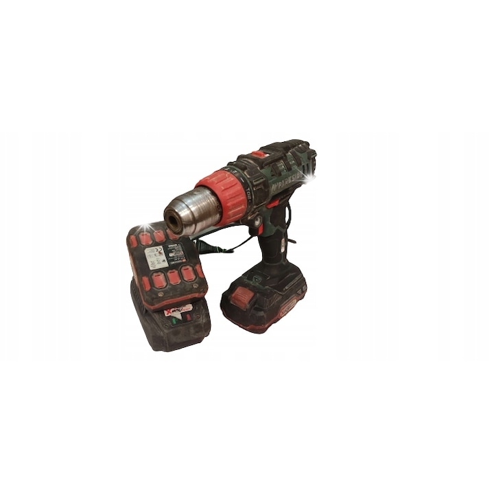 Masina de gaurit si insurubat Parkside, model PSBSA 20 Li, 20V, 45Nm, set cu acumulator 20V/2Ah si incarcator, verde-negru, dimensiuni 242x196x76,2mm