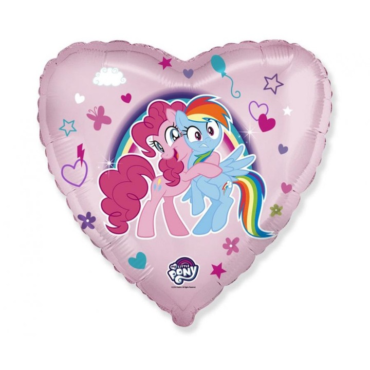 My Little Pony szív fólia lufi 46 x 48 cm rózsaszín