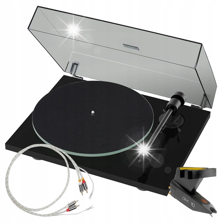 Грамофон Pro-Ject T1 EVO BT, Bluetooth 5.0, с MM предусилвател, Ortofon OM10, черен, 415x100x335мм